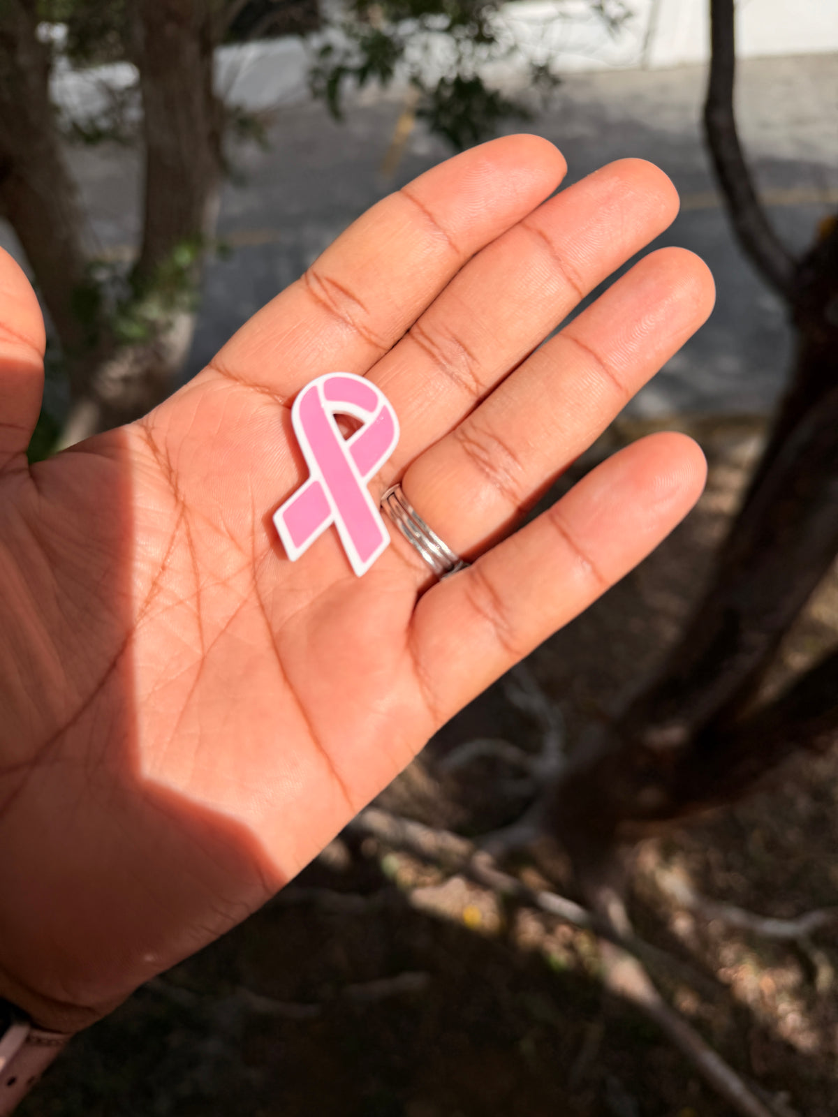 Breast Cancer Awareness Pink Ribbon Pin | 3D Printed