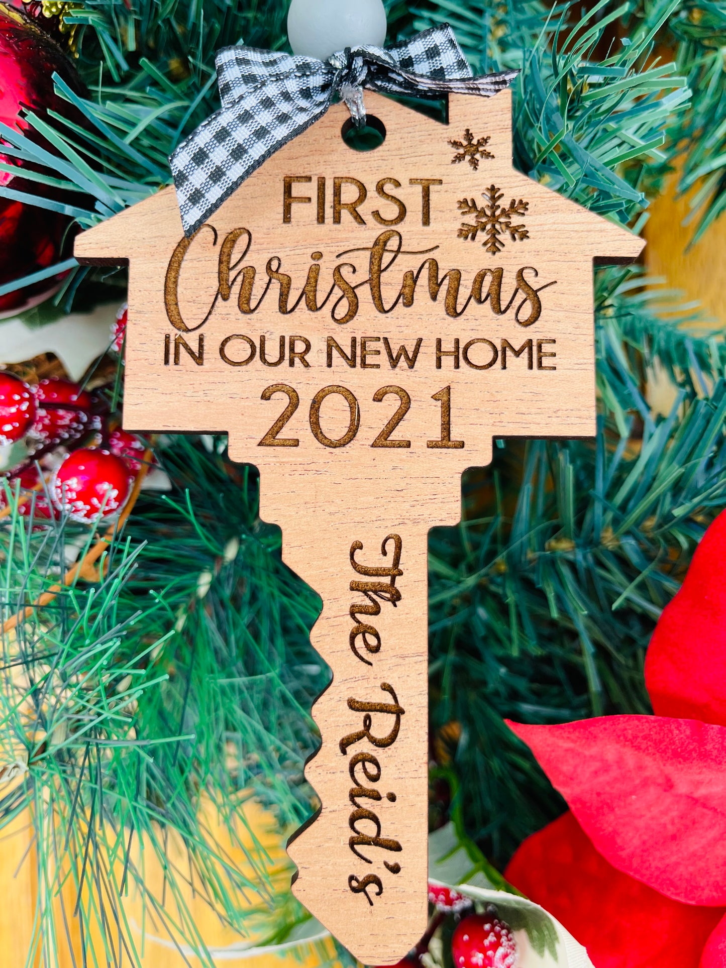 “First XMAS in our new home” Ornament