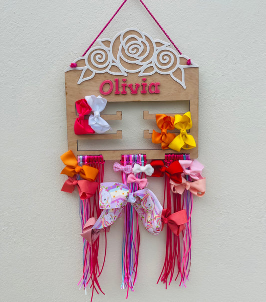 Floral Bow Holder/Hair accessories Organizer