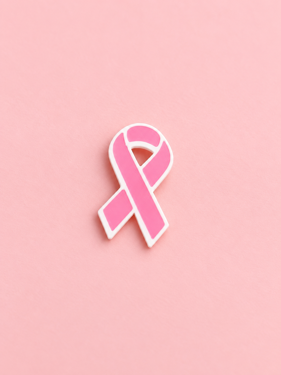 Breast Cancer Awareness Pink Ribbon Pin | 3D Printed