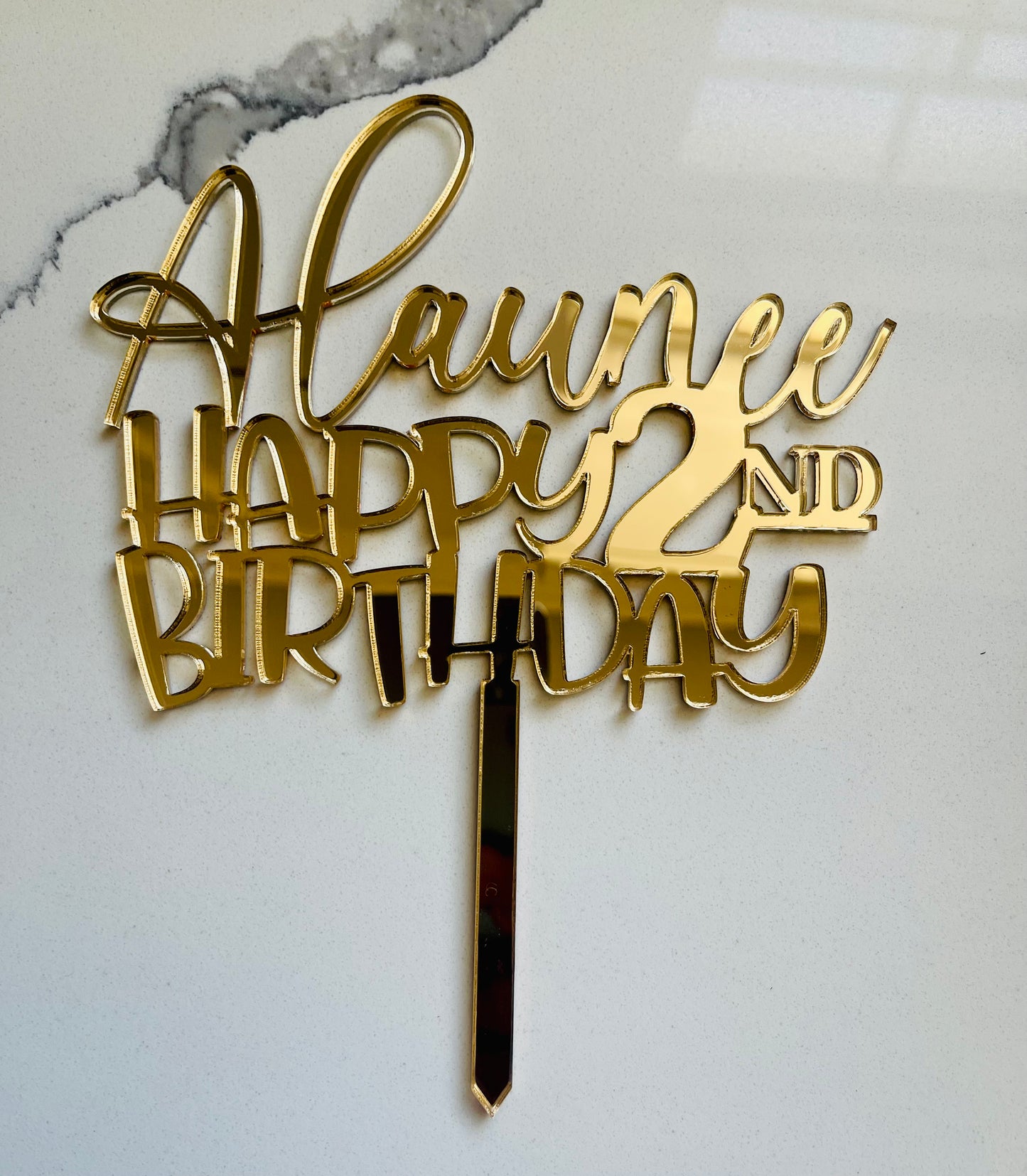 Custom Cake Topper (1 layer)