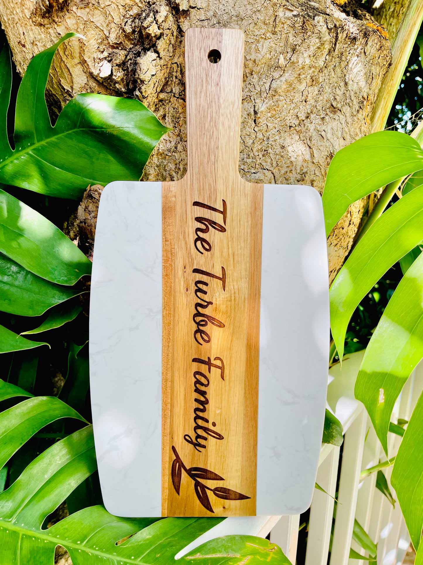 Acopa Marble & Acacia Wood