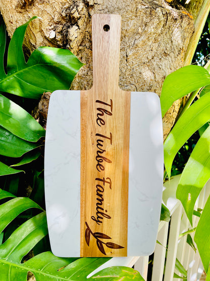 Acopa Marble & Acacia Wood