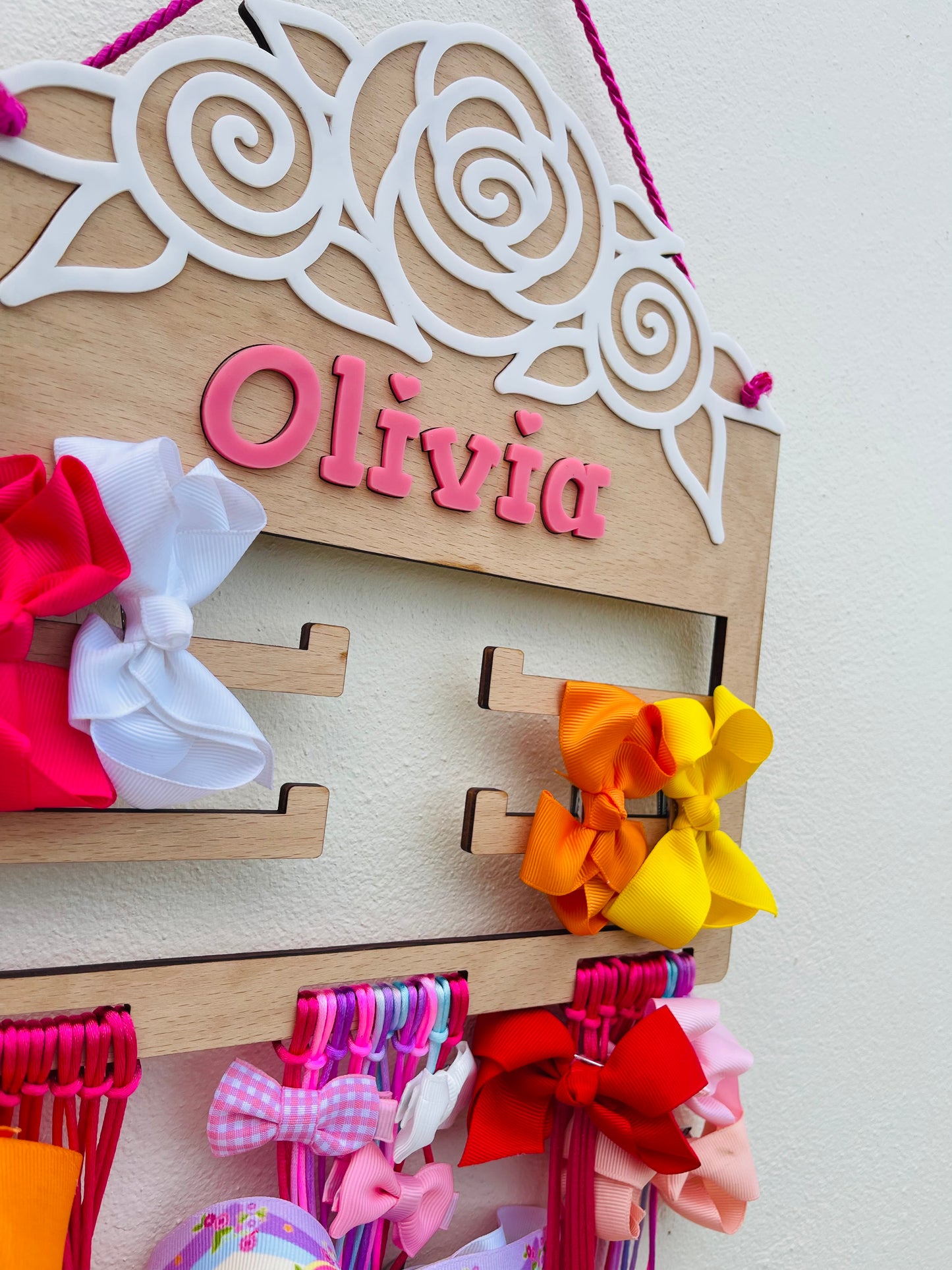 Floral Bow Holder/Hair accessories Organizer