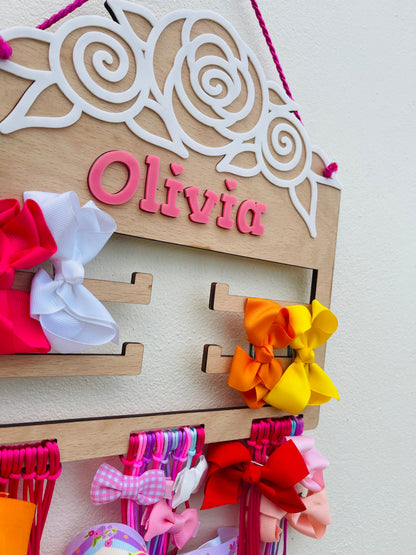 Floral Bow Holder/Hair accessories Organizer