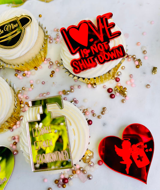 “Be My Quarantine? “Cupcake Charms