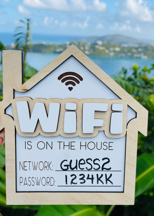 Wifi Is On the House Sign