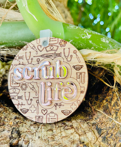 Scrub Life Key Charm