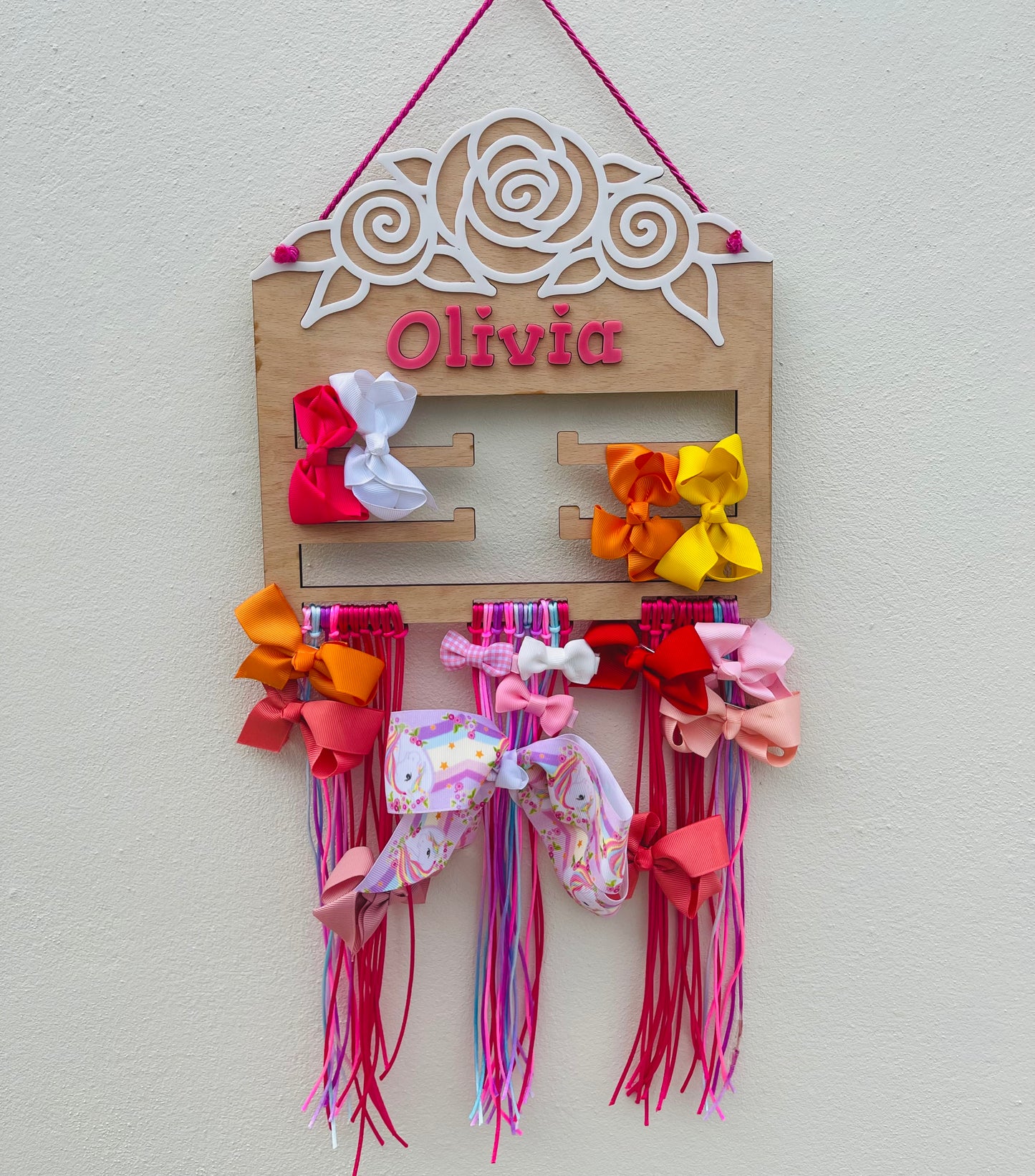 Floral Bow Holder/Hair accessories Organizer