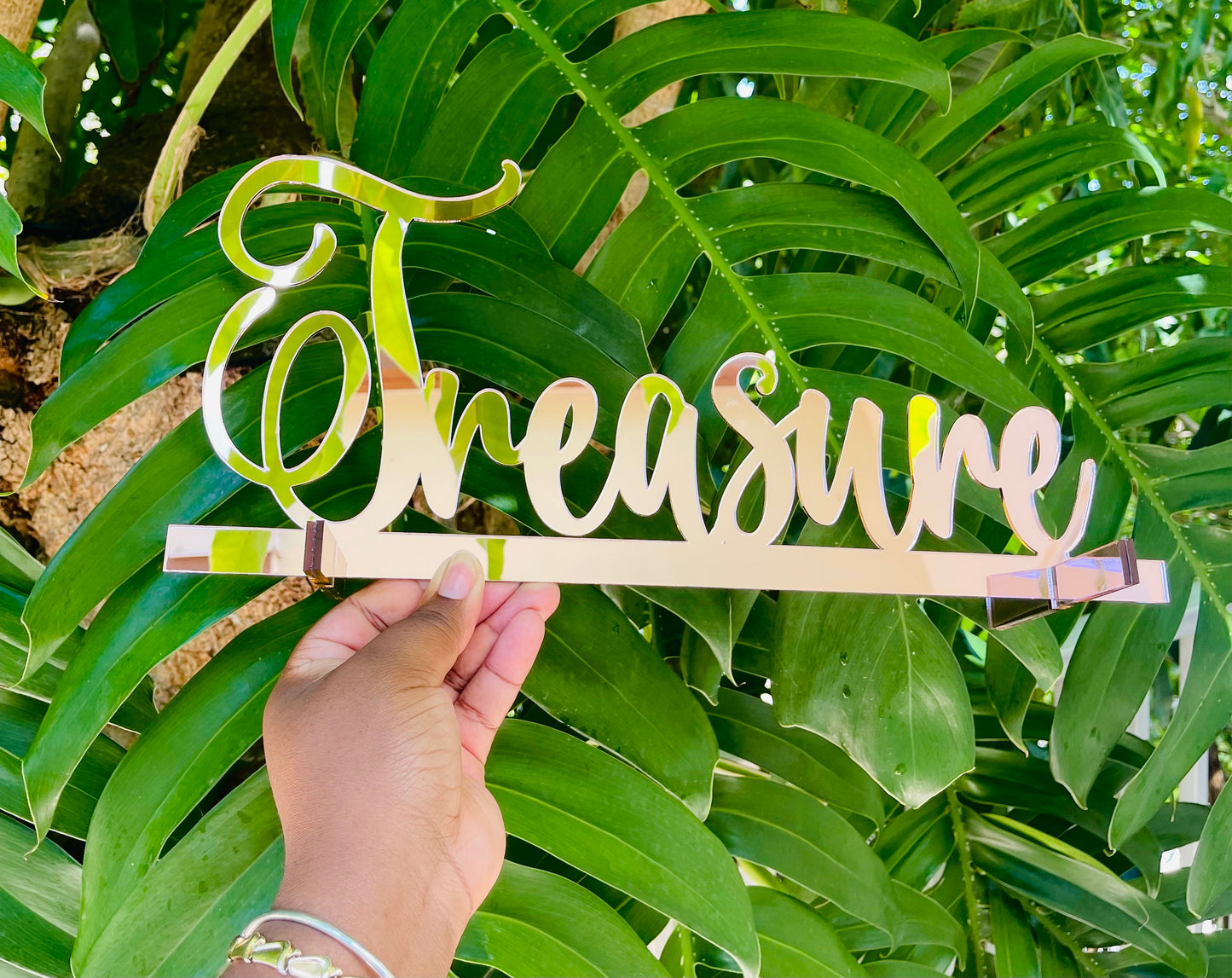 Large Table Name Stand W/base