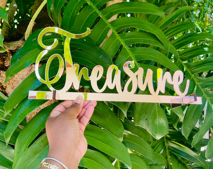 Large Table Name Stand W/base