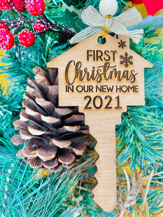 “First XMAS in our new home” Ornament