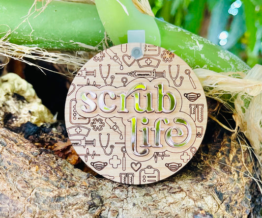 Scrub Life Key Charm