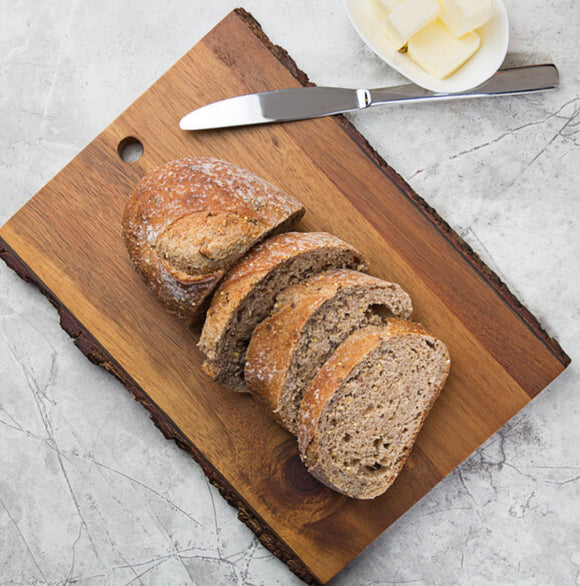 Acacia Serving Board With Bark (Custom Engraving)