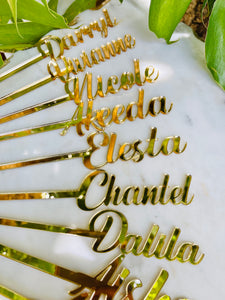 Custom Name Stirrers