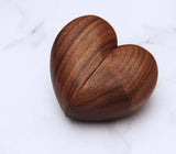 Custom Engraved Heart Ring Box (Walnut Wood)