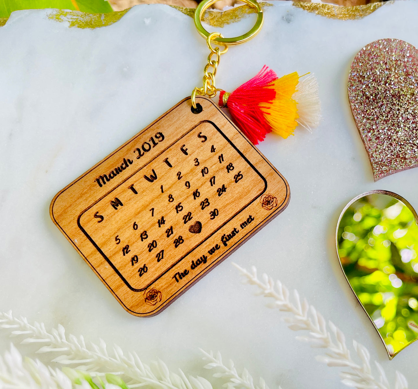 The day We Said “I Do” & The Day We Met Key Chain