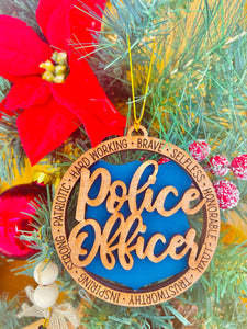 Police Officer XMAS Ornament