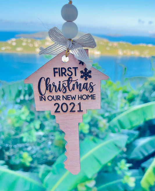 “First XMAS in our new home” Ornament