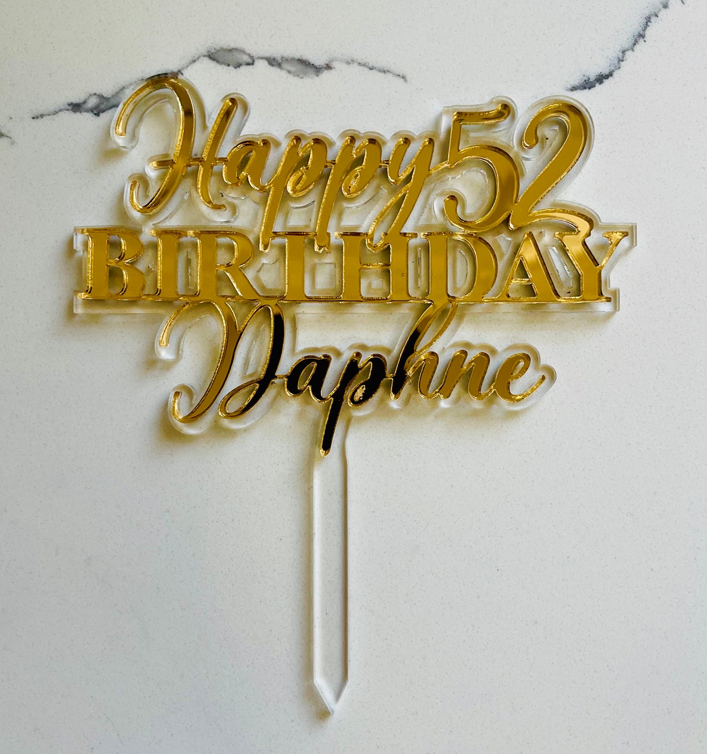 2 Layer Cake Topper