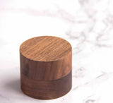 Walnut Round Ring Box