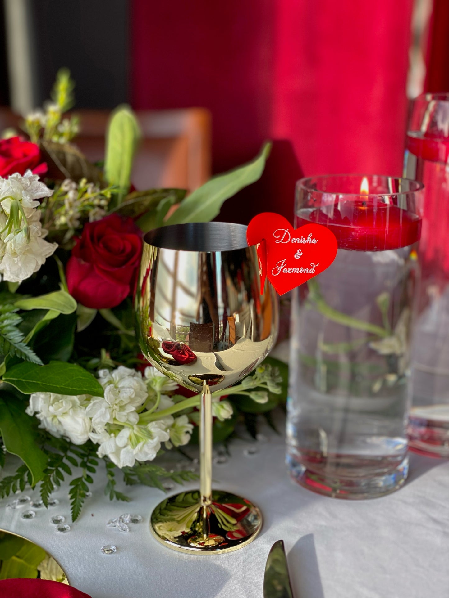 Wine Glass Shaped Charm