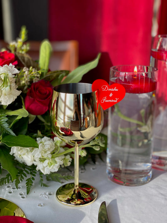 Wine Glass Shaped Charm