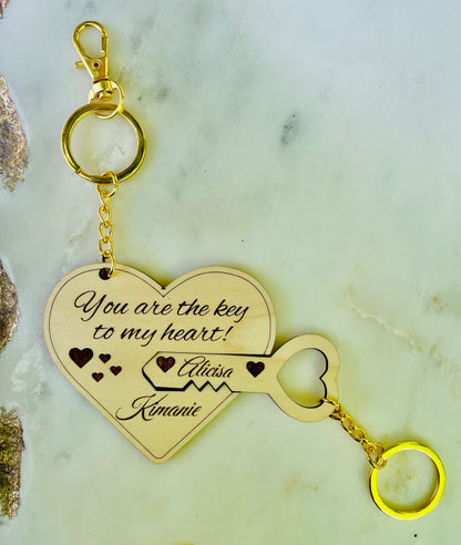 Couples Key Chain “You are the key to my heart”