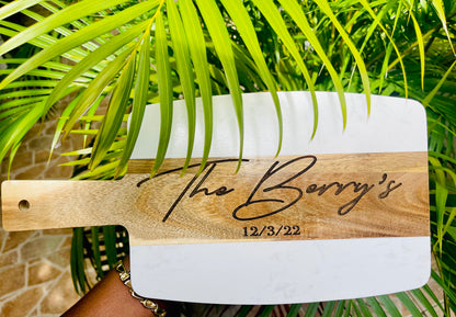 Acopa Marble & Acacia Wood