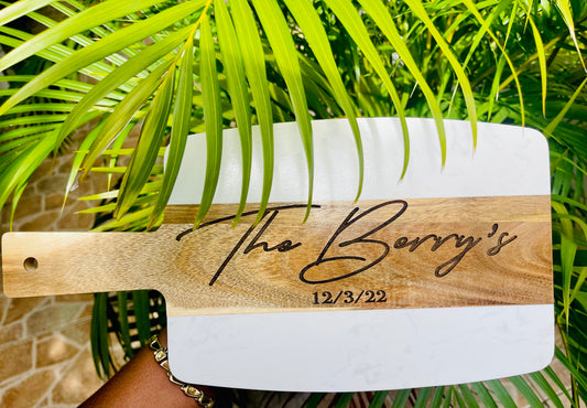 Acopa Marble & Acacia Wood