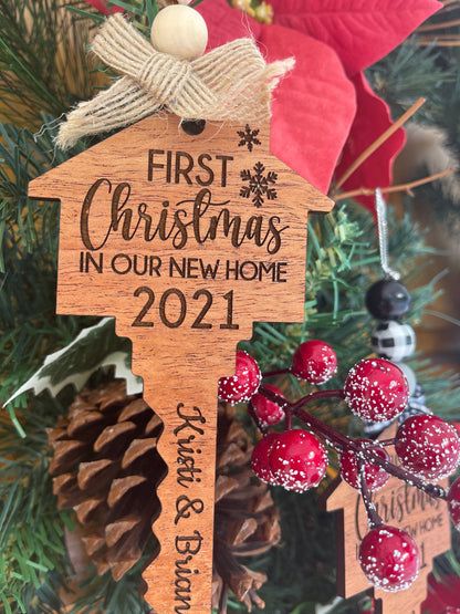 “First XMAS in our new home” Ornament