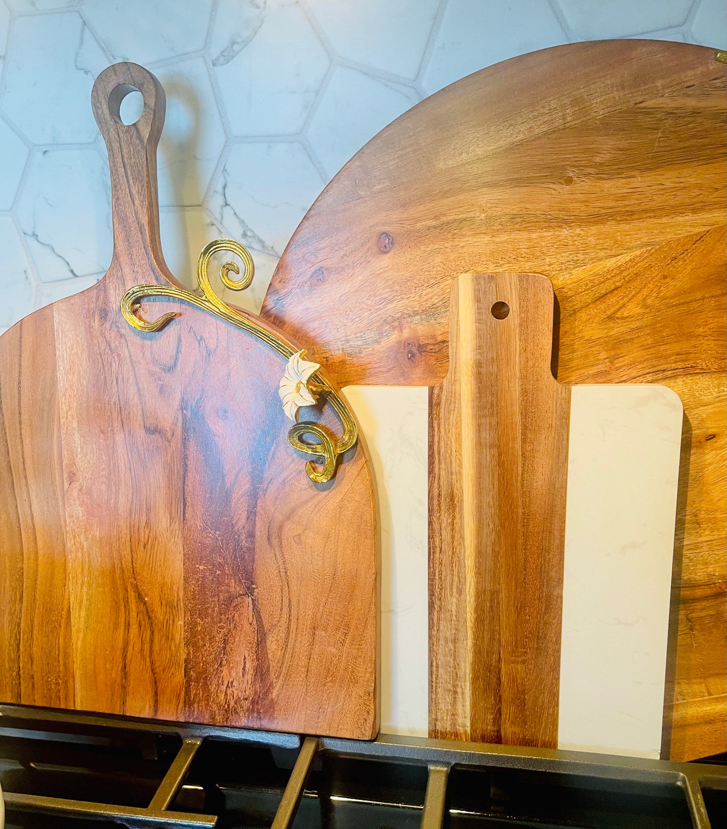 Acopa Marble & Acacia Wood Servin/Charcuterie Board