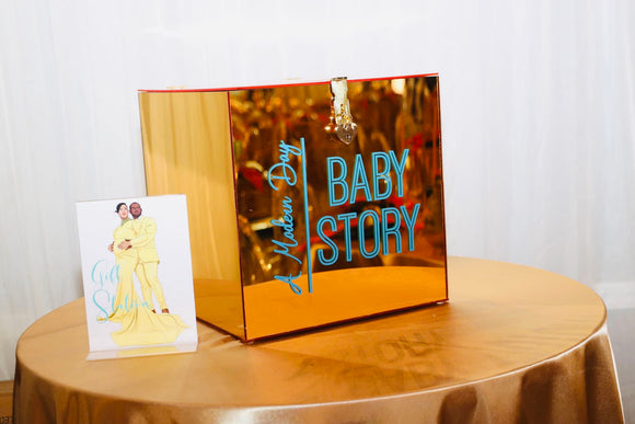 (Rental) Personalized Acrylic Card Box with Lock & Key