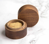 Walnut Round Ring Box